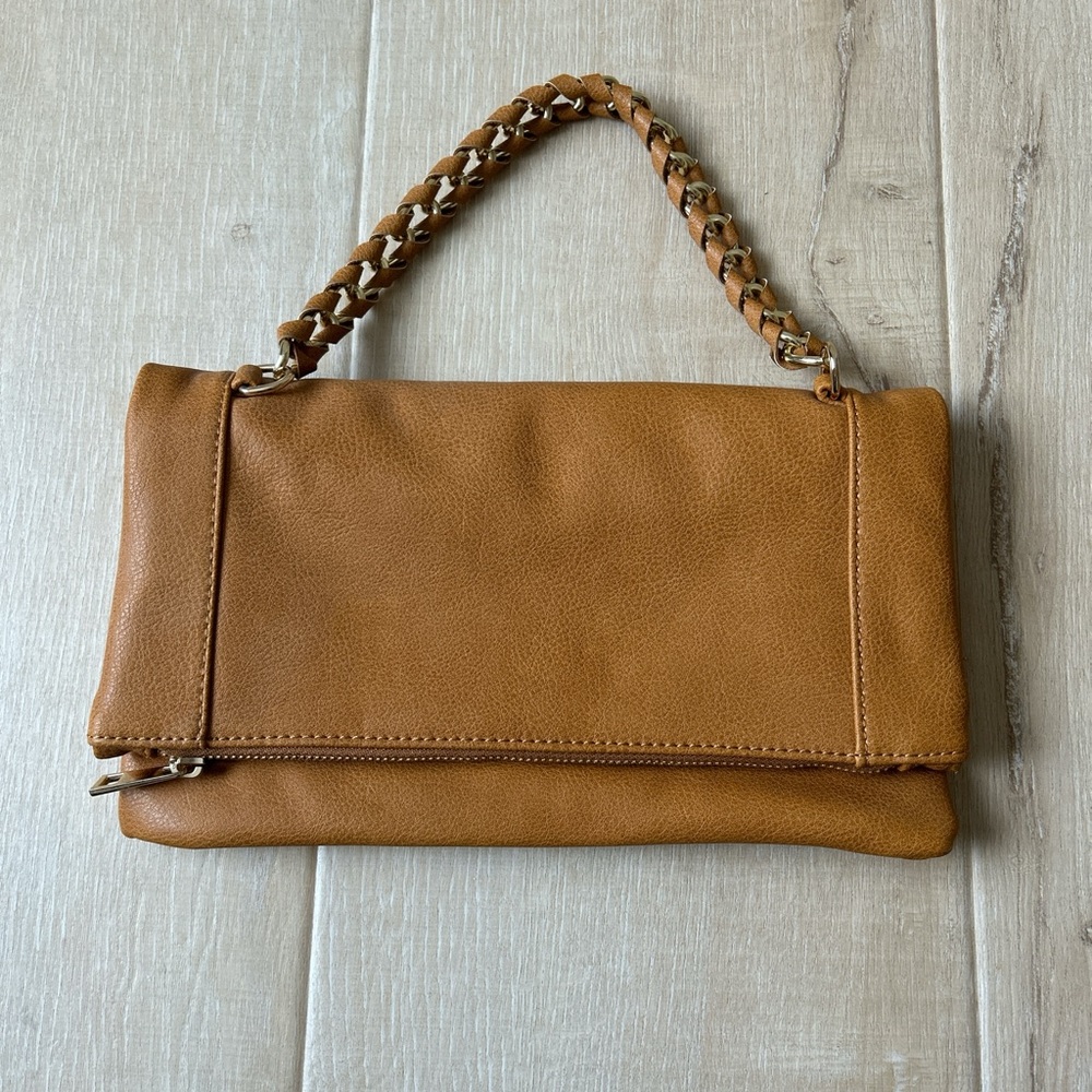 Elegant Tan Leather Clutch